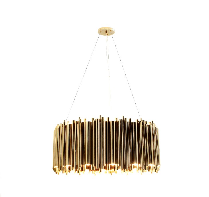 Living Room Design Trends: brass details