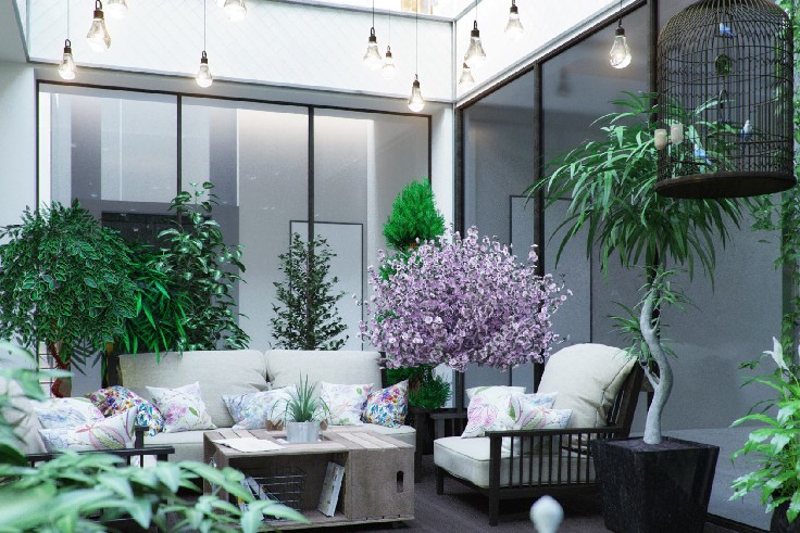 A CONTEMPORARY LIVINGROOM PROJECT NAMED ECO ATRIUM