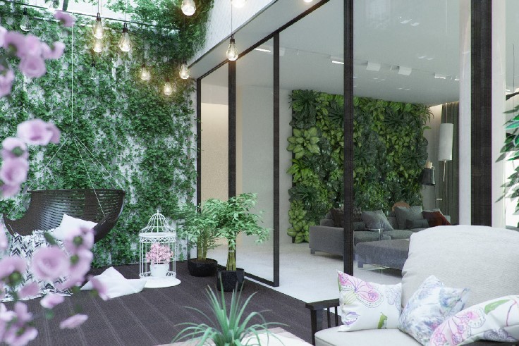A CONTEMPORARY LIVINGROOM PROJECT NAMED ECO ATRIUM