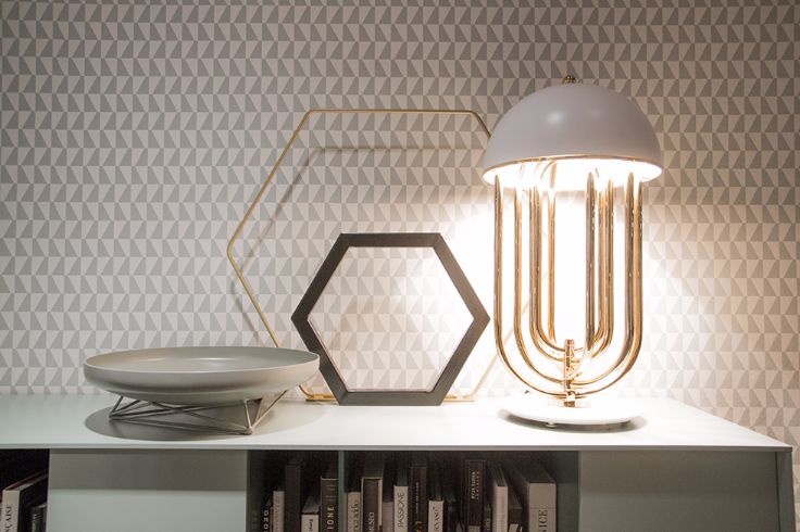 10 Golden table lamps for your office designs