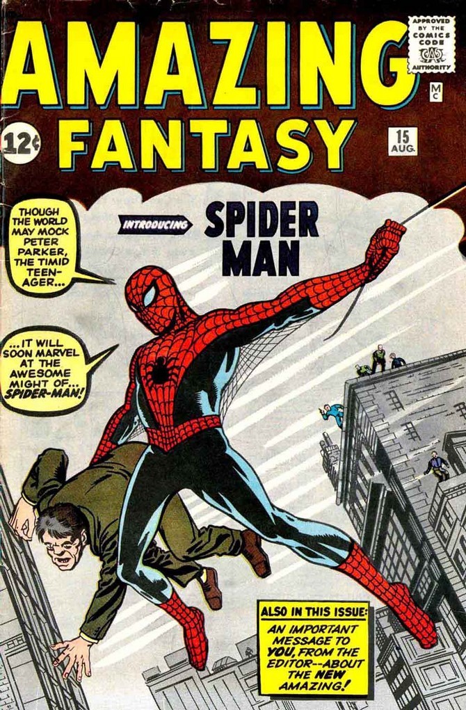 AmazingFantasy_15 rare comics cover - super heroes - delightfull.eu Spider-Man first appearance in Amazing Fantasy #15 makes this comic another must have item. It also has sold for over one million dollars making it one of the most expensive comic books in the world.