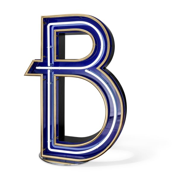 With its soft round deco shape, the graphic letter B, with a mixture of gold, black and blue fills any modern interior with luxury and elegance like no other. And just when you thought this lamp couldn’t surprise you more: you can place it outdoor too. Inspired by the icons of the art decor times, B stands for beauty, bohemian, brightness.
