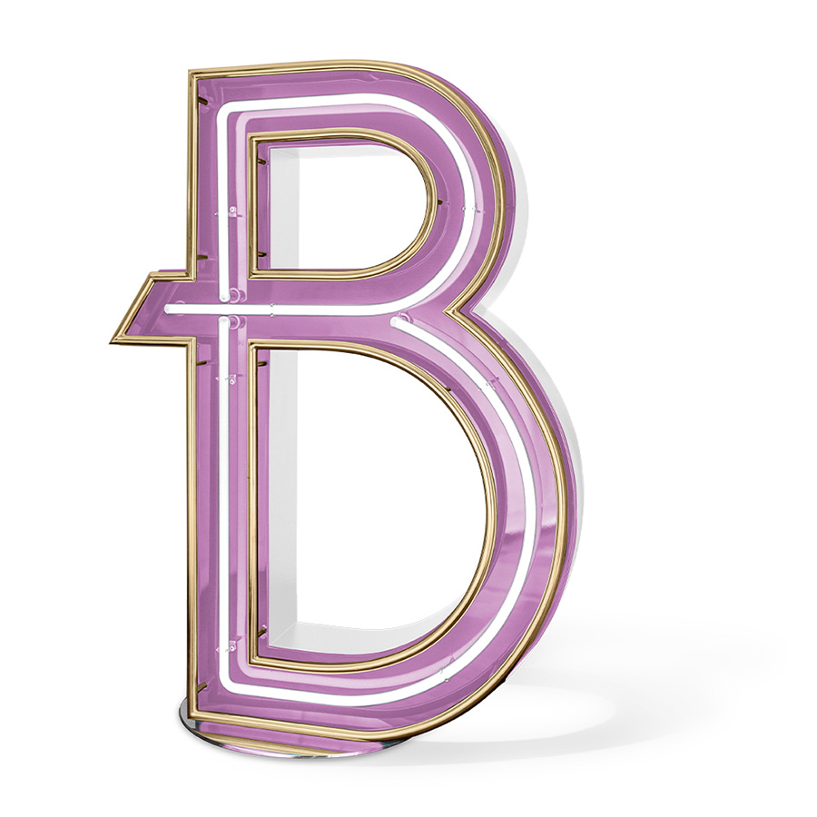 With its soft round deco shape, the graphic letter B, with a mixture of gold, black and blue fills any modern interior with luxury and elegance like no other. And just when you thought this lamp couldn’t surprise you more: you can place it outdoor too. Inspired by the icons of the art decor times, B stands for beauty, bohemian, brightness.