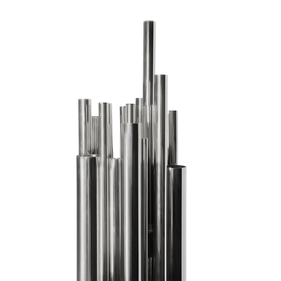 Dave Brubeck was the inspiration for one of DelightFULL’s more luxurious floor lamps. The art deco floor lamp represents in every single detail the way the jazz pianist musician blended very demanding rhythmic structures with improvisation in expressive and accessible ways. Therefore, in this lighting design, you can find asymmetrical gold plated tubes in order to attribute a contemporary lighting effect.