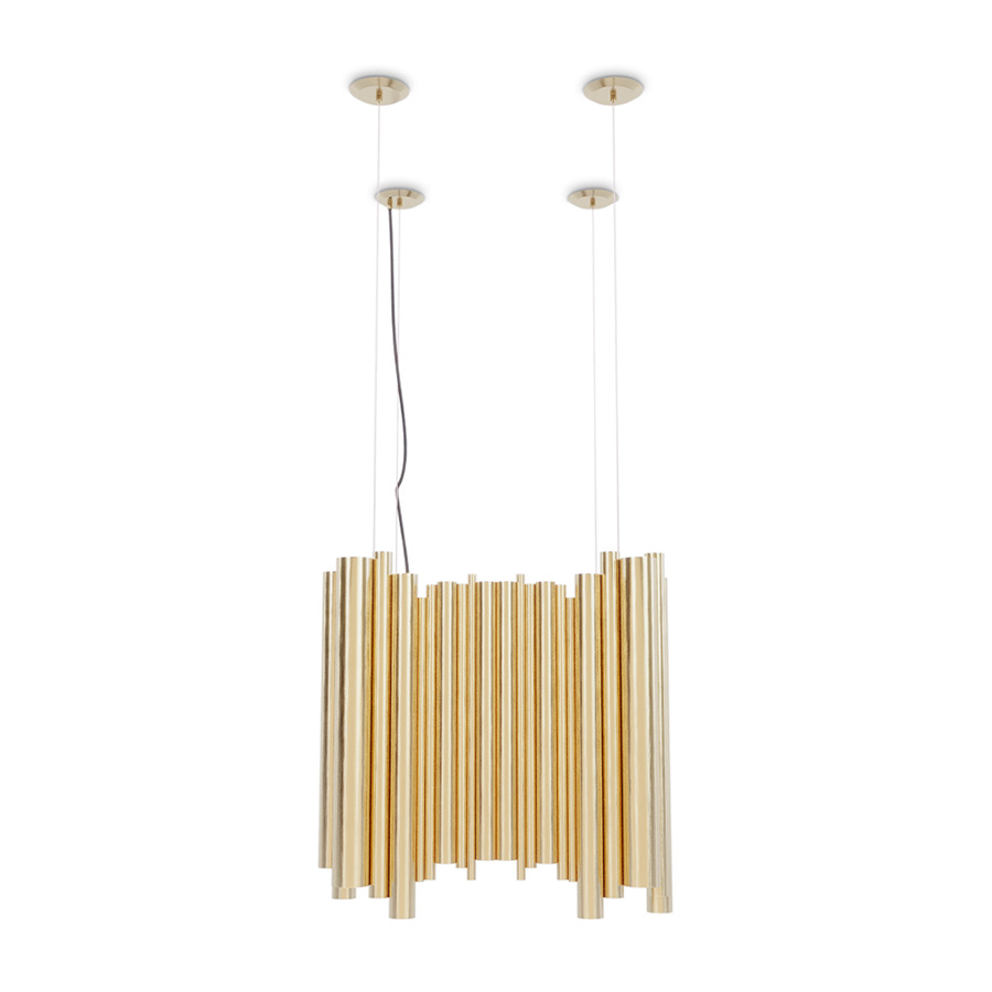 Brubeck mid-century modern chandelier is inspired by one of the foremost exponents of cool jazz: Dave Brubeck. This unique lighting design represents the sophistication and finesse of the American jazz pianist, displaying a very luxurious feeling. DelightFULL’s skilled artisans handmade this rectangular chandelier to give a unique design to every living and dining room.