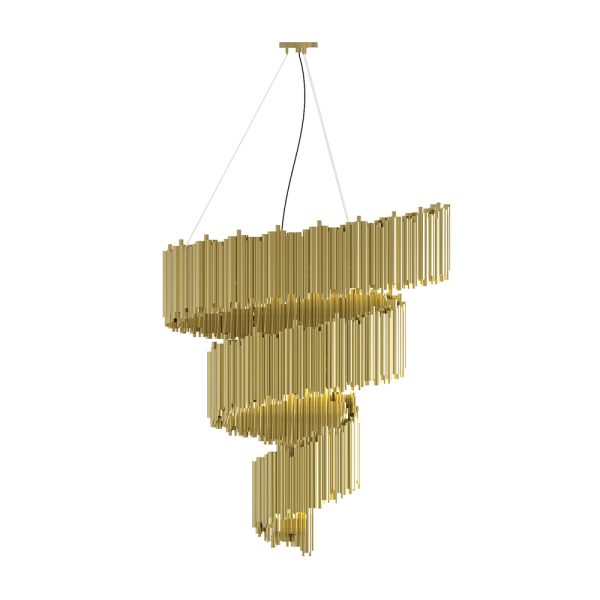 The exponential point in jazz is brought in style by Dave Brubeck. With an enchanting touch just similar to everytime Dave Brubeck touched his piano, the charming and alluring effect provided by the spiral case will make this unique lighting design shine in a classic and luxurious living room design or in a lighting hospitality project.