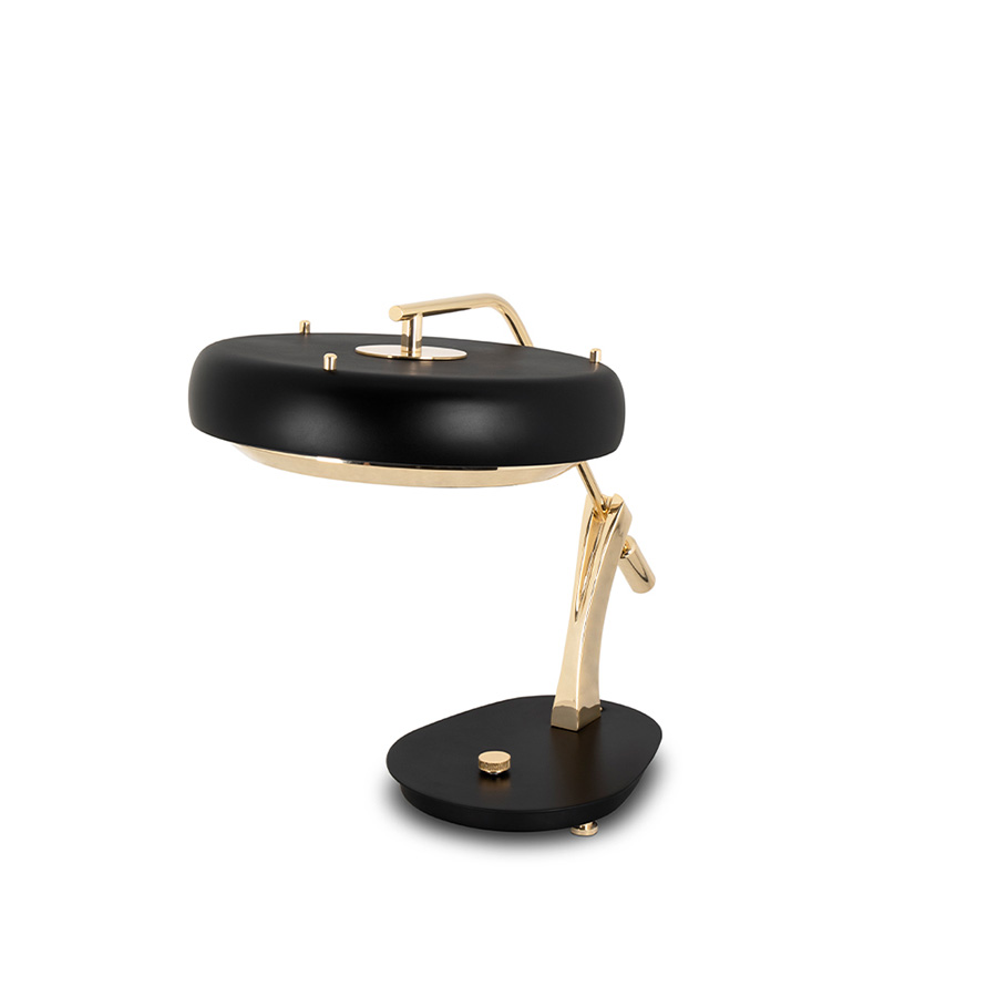 Carter desk, inspired by the icon Ron Carter is another addition to the Carter lighting family. The mid-century desk lamp has a soft casting light that will illuminate your home office design or workspace. With a stilnovo style, this mid-century desk lamp will maximize your workspace and prioritize your ambience. Perfect for a modern hotel lobby, this vintage modern desk lamp is handmade in brass, steel and aliminium with handmade detailing.