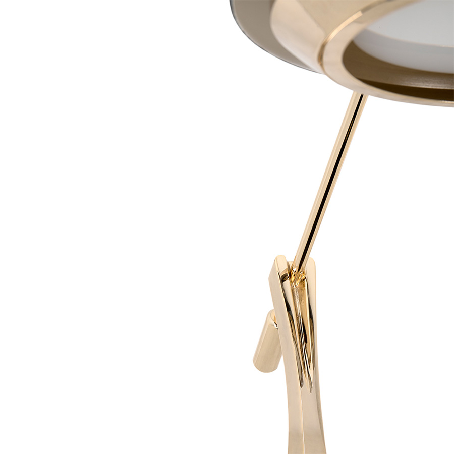 Carter desk, inspired by the icon Ron Carter is another addition to the Carter lighting family. The mid-century desk lamp has a soft casting light that will illuminate your home office design or workspace. With a stilnovo style, this mid-century desk lamp will maximize your workspace and prioritize your ambience. Perfect for a modern hotel lobby, this vintage modern desk lamp is handmade in brass, steel and aliminium with handmade detailing.