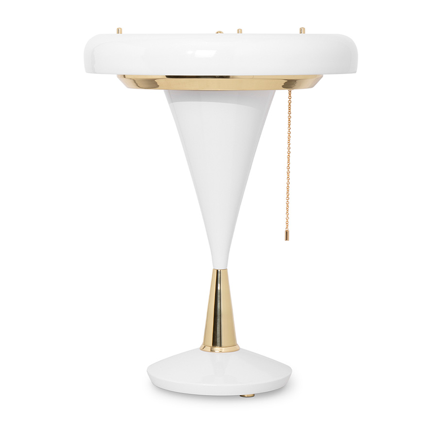 A mid-century lighting design, this iconic take on a stilnovo design has taken form of this glamorous table lamp. With a soft casting light this modern lighting fixture has all the glamour of the mid-century design iconic lines. The simple and well cut lines of this modern table lamp will fit into any luxurious decor. Handmade in brass and acrylic, this vintage modern table lamp will be the light of the room.