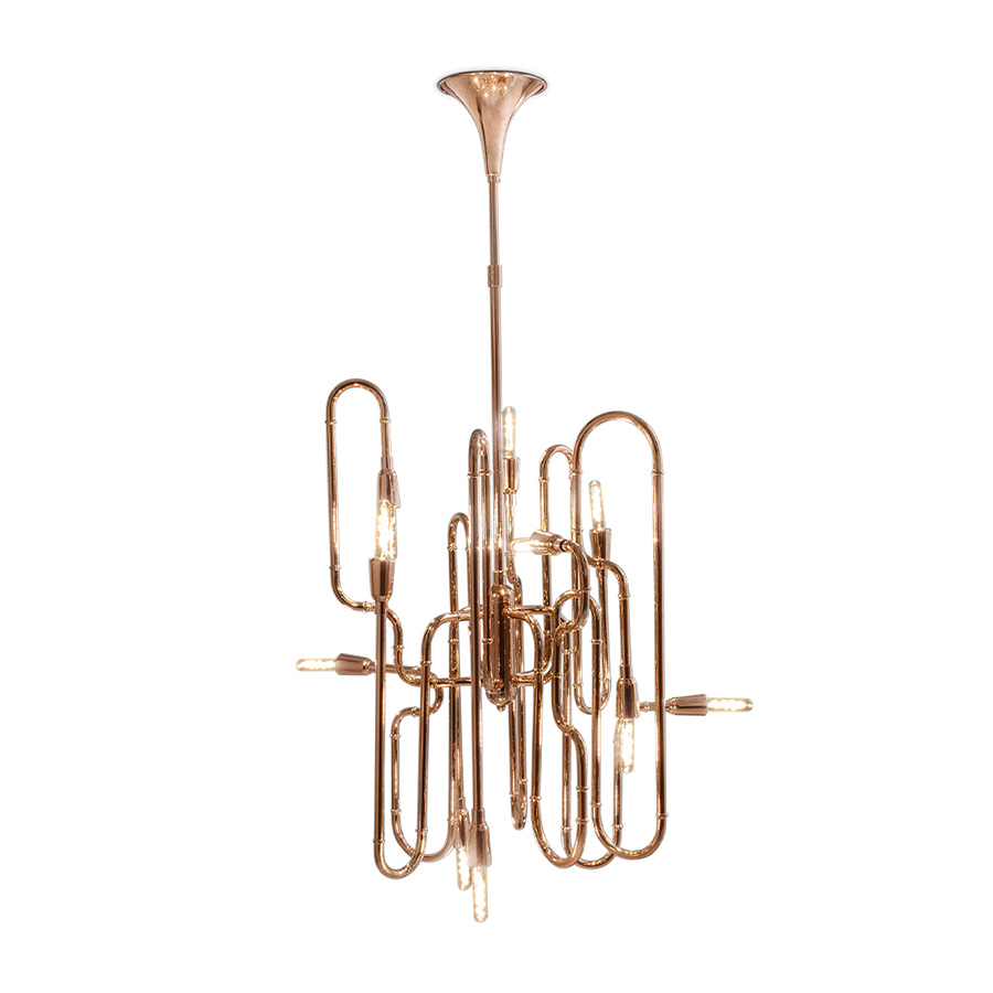 With an expressive harmonic beauty, Clark modern pendant light is one of DelightFULL’s most iconic pieces. This seemingly minimal lamp is handmade in brass, using the classic method of bending the brass twice into a rounded oblong shape, which allows for a bright cast of light. The standard finish is gold-plated, but it can also be customized in copper, nickel, or even receive an aged brass finish.