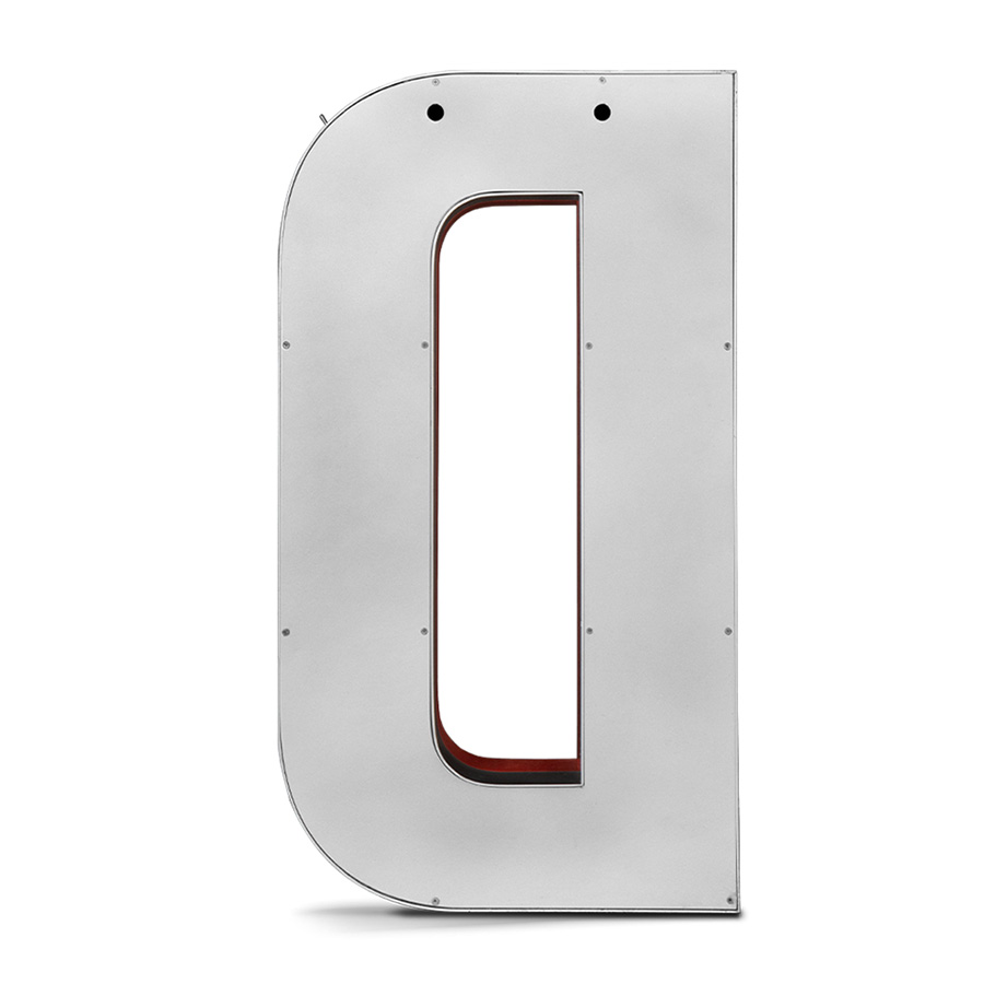 Las Vegas calling? Then you're set on the letter D. D for delight, dynamic, dreamer. Go for D if you an instant splash of the vibrant Las Vegas feeling into your modern home decor. With 16 bulbs and colour customizable, this marquee letter will take your breath away with the glamorous touch of stainless steel.