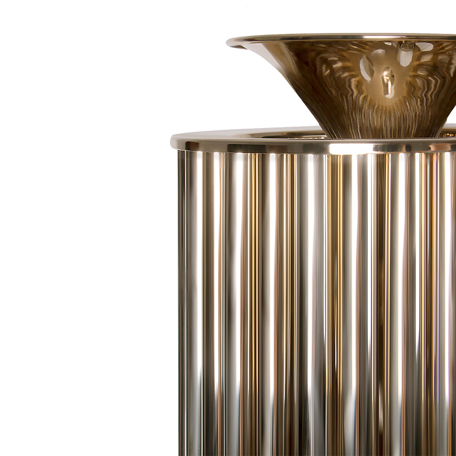 Almost 28 inches high, this brass desk lamp is much more than that. Handmade in brass and Estremoz marble, both the body and the shade received a gold-plated finish in order to emphasize its luxurious characteristics. Probably DelightFULL’s most exclusive design, this gold desk lamp features elegant handmade details all around the shade. With an exquisite design, it suits any classic entryway or dining room.