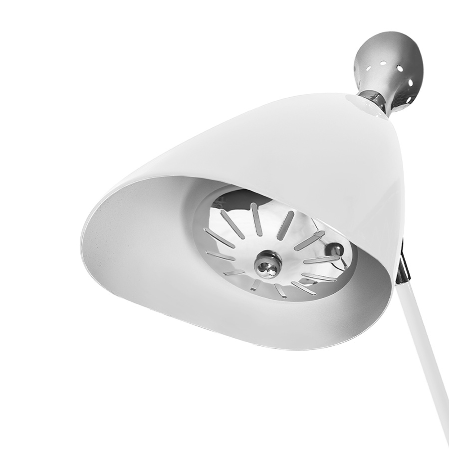 Duke Ellington has been an inspiration to the world to many artists and musicians. Therefore, DelightFULL’s designers have decided to pay a tribute to this iconic jazz musician and create Duke floor lamp. With a short silhouette and a single swing, Duke floor lamp is a retro-styled accessory for every single mid-century modern interior design. Each cone lamp shade is conducted by a brass arm and its counter-weight.