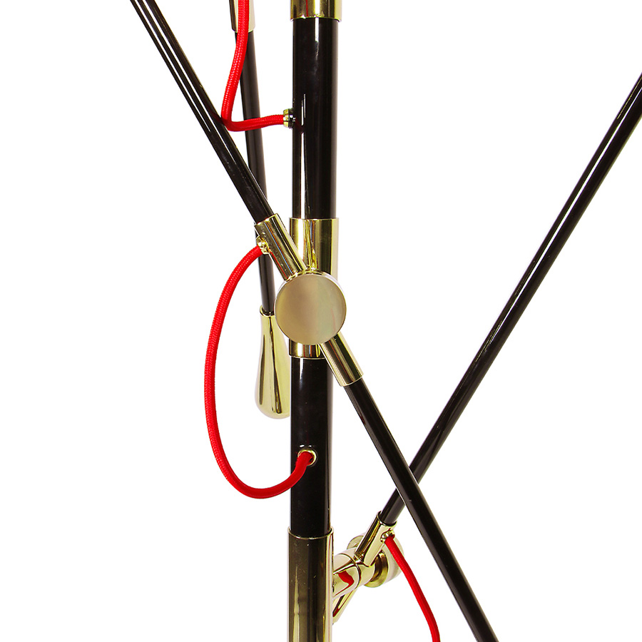 Duke Ellington has been an inspiration to the world to many artists and musicians. Therefore, DelightFULL’s designers have decided to pay a tribute to this iconic jazz musician and create Duke floor lamp. With a short silhouette and a single swing, Duke floor lamp is a retro-styled accessory for every single mid-century modern interior design. Each cone lamp shade is conducted by a brass arm and its counter-weight.