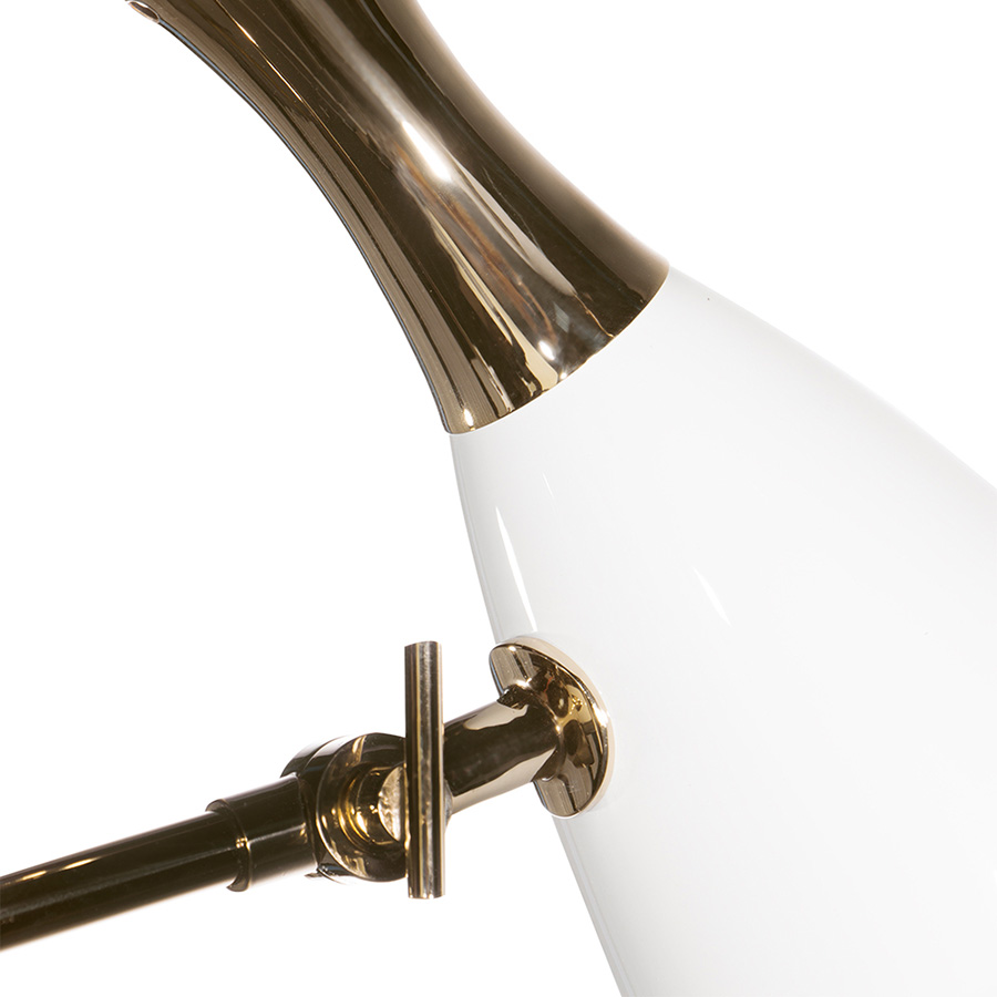 Duke is a modern pendant lighting design that boasts a heavy nostalgic 70s groove vibe. DelightFULL’s designers were able to create an iconic modern ceiling light that suits the most demanding setting. Produced in Portugal, it is handmade in brass and Aluminium. The body, made of brass, has both a matte black and a gold-plated finish, while the shades are lacquered a glossy black on the outside.