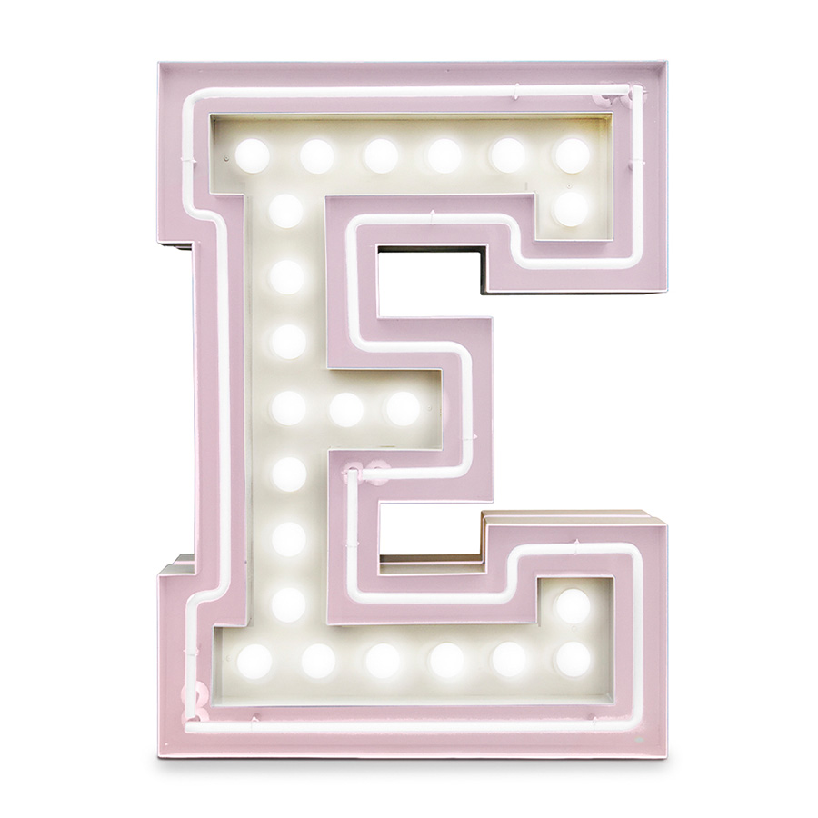 Enthusiastic the letter E calls for the dazzled feeling of a neon party. With 23 bulbs, the college styled font carries with it the blue neon outline that completes any modern home decor. Fun, exquisite and bright, the letter E will bring you all the nostalgia from the college years. With a height of 1 meter, it is ideal for clubs and display showcases.