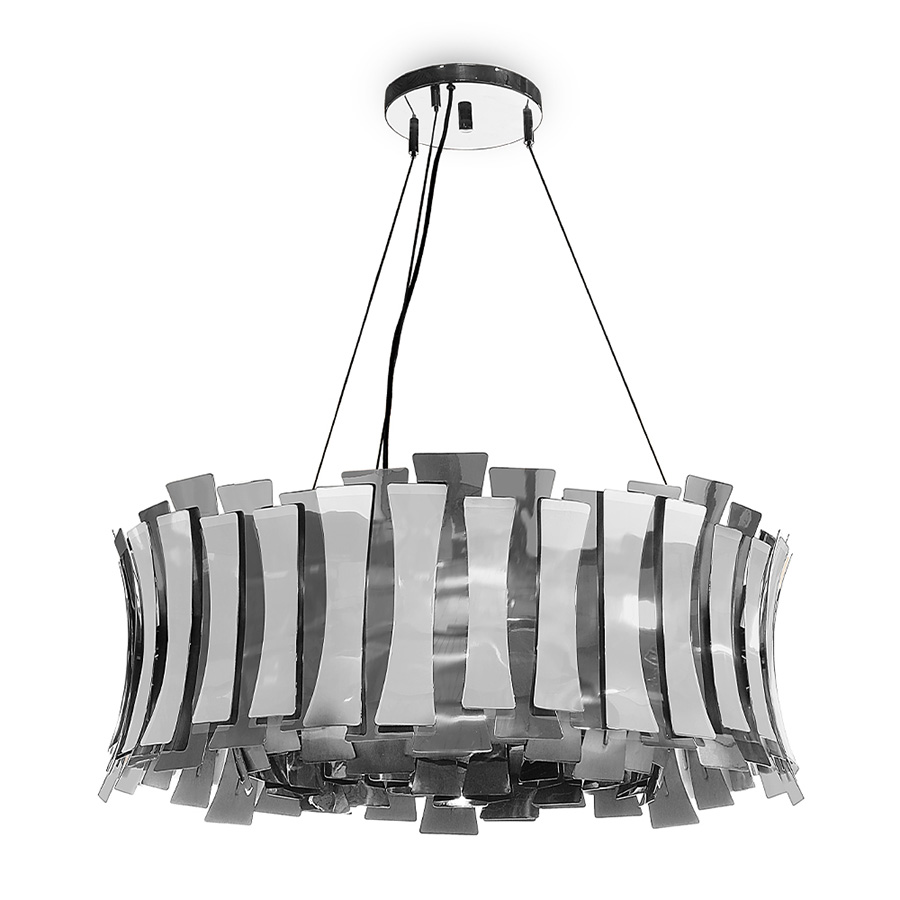 Inspired by the feminine glow cast by one of the greatest jazz singers of all times, DelightFULL has created Etta round suspension. It is a sophisticated and very functional chandelier lighting design suited for the most luxurious settings you can think of. It is handmade in brass, with the additional unique feature of each one of its leaves being shaped and assembled by hand.