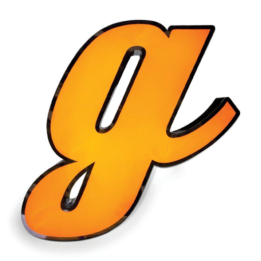 Greatness is achieved by having the right lighting design at the right time. That's why this marquee letter marks the era of greatness. Waking up the senses, this handmade graphic letter has a height of 1 meter with 100 x 100 x 20 cm and 39.4 x 39 x 7.9 in. Place it inside or outsider, and it will look amazing either way.