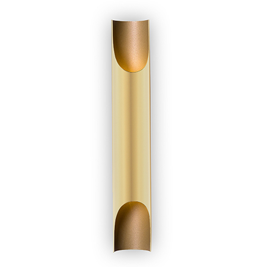 Meet Galliano, a special modern wall lamp with a minimalist style that allows you to fit it in every room of your home, regardless the style of your interior design. It’s not coincidence that this wall lamp is one of DelightFULL’s top best sellers. Made of iron with a matte black exterior and a gold powder paint interior finishing, Galliano produces a unique lighting effect when you see light being casted thought its pipes.