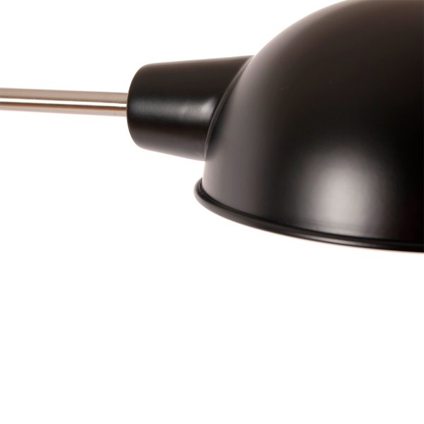 Inspired by the amazing personality of Herbie Hancock, Herbie floor lamp provides a brilliant warm vibe to every mid-century modern room. With a structure handmade in brass, its matte black exterior is complemented by a matte white interior shade. The standing lamp offers the possibility to regulate its direction and height from 47, 24“ to 63 inches.