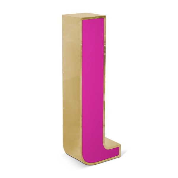 L stands for no more than - LOVE. That's what DelightFULL is all about, so the golden and pink fusion are the ones to make a lasting impression in your outdoor decor style. L, just like DelightFULL, brings that glamourous touch to any interior design project too, either it's on the floor or on a wall.