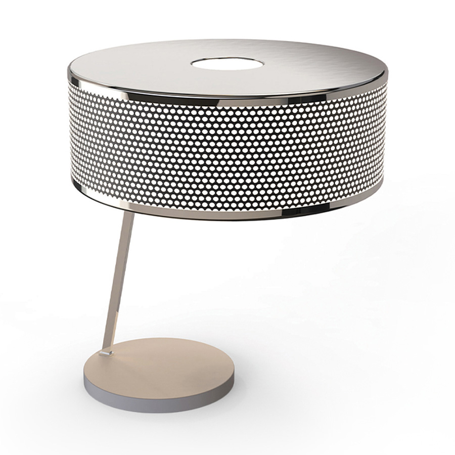 Marcus table lamp was inspired by Dieter Rams strict design philosophy and timeless aesthetic.One of DelightFULL’s most versatile pieces. The body features a nickel plated finish, while the base and the shade are built in Aluminium and lacquered a matte black to create a more neutral expression and showcase the versatility of the small table lamp.It is also a great modern desk lamp that would look incredible in a more contemporary home office.