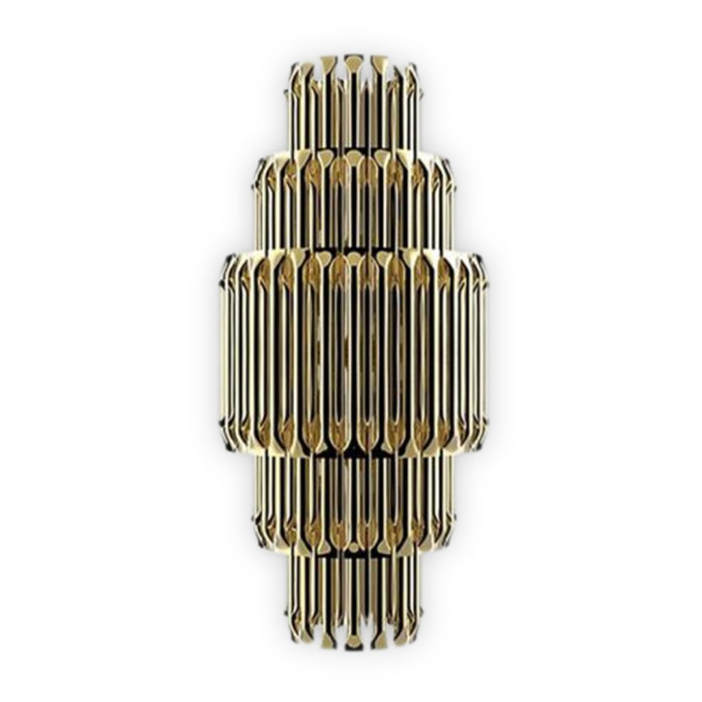 Matheny wall has a complex and attractive geometry design of combined tubes. In this variation, five of the original designs are combined on top of each other in a cascade of metal pipes to create a new impressive piece.This unique lamp combines a mid-century modern design with a classic style to make a statement. A modern wall light 100% handmade in brass with a brushed nickel finish. With 4 lamps, we recommend you to use G9 bulbs.