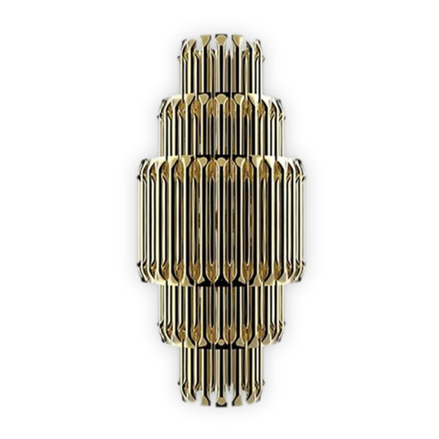 Matheny wall has a complex and attractive geometry design of combined tubes. In this variation, five of the original designs are combined on top of each other in a cascade of metal pipes to create a new impressive piece.This unique lamp combines a mid-century modern design with a classic style to make a statement. A modern wall light 100% handmade in brass with a brushed nickel finish. With 4 lamps, we recommend you to use G9 bulbs.