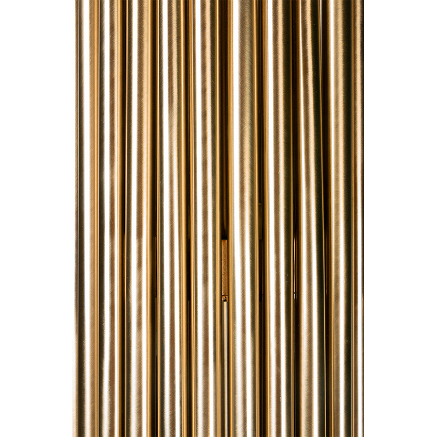 Matheny stilnovo floor lamp came to reinvent classic designs with a high aesthetic feeling. Gathering influences from American jazz guitarist Pat Metheny, DelightFULL’s designers created a lamp that incorporates elements of progressive, mid-century and contemporary design. Going as tall as 65 inches, this tall floor lamp is composed of geometric golden tubes that reflects the sophistication of the mid-50s.
