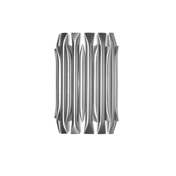 Matheny wall light has a complex and attractive geometry design of combined tubes. This unique lamp combines a mid-century modern design with a classic style that will make a statement in your home. Providing a subtle glow, this modern wall light is 100% handmade in brass and has a brushed nickel finish. With 4 lamps, we recommend you to use G9 bulbs.