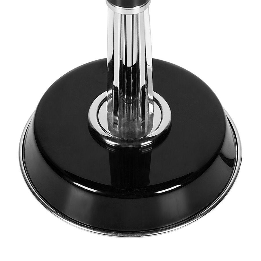 Miles table lamp is a classic mid-century modern table lamp, which brings back the sophisticated atmosphere of the 50s. The body has a copper plated finish for a more contemporary look, while the shade is lacquered a matte black on the outside and a white matte on the inside.It is essentially a copper table lamp that casts a soft glaze that will suit your modern entryway in the most flattering way.