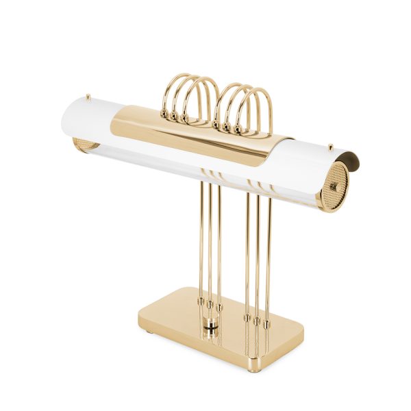 Nancy table lamp is an art déco lighting fixture that will provide the right amount of life to your house décor and life! This lamp, inspired by the classics of the golden era, is handmade in brass and Aluminium by talented artisans that still use ancient techniques to produce this master piece. Nancy Table Lamp will be the right choice for your mid-century office décor of hotel living room.