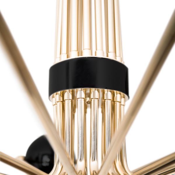 Neil is a modern chandelier with round arcs and spherical diffusers, that were inspired by the golden years of space exploration in the 60’s. It has 8 arms with rotating spheres to cast light to wherever you need in order to create the perfect mood - a rare feature on chandeliers. Therefore, this iron chandelier casts ambient light in all directions. It also offers the choice of having only 4 of the 8 diffusers lit on.