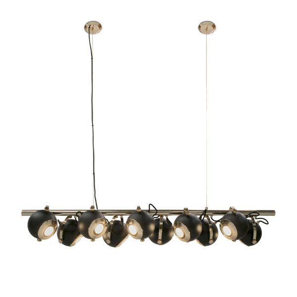 Scofield is an unusual lamp with a modern aesthetic appeal. Each light and bracket rotate separately allowing different light focuses in one single space, making this fixture a super functional piece. The mid-century modern lamp has round lampshades in Aluminium, that can support different activities and create a modern design in the room.