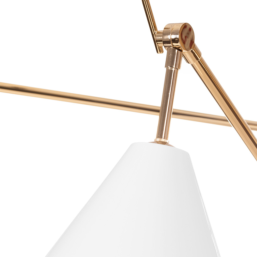 If you ever find yourself listening to “New York, New York” by Frank Sinatra while drinking a cocktail in a mid-century bar, this lighting design will be there. A sculptural and versatile creation, the iconic modern floor lamp features three articulating arms handmade in brass that are flexible in a variety of different locations in order to allow you to situate the lights exactly as you need it.