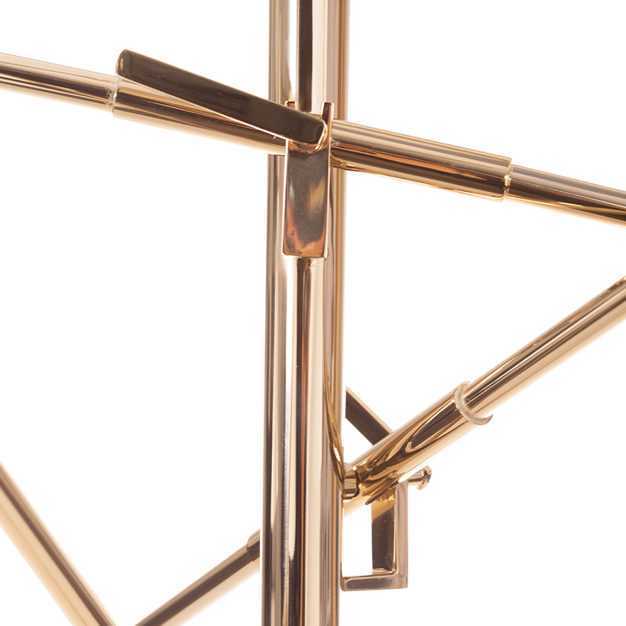 If you ever find yourself listening to “New York, New York” by Frank Sinatra while drinking a cocktail in a mid-century bar, this lighting design will be there. A sculptural and versatile creation, the iconic modern floor lamp features three articulating arms handmade in brass that are flexible in a variety of different locations in order to allow you to situate the lights exactly as you need it.