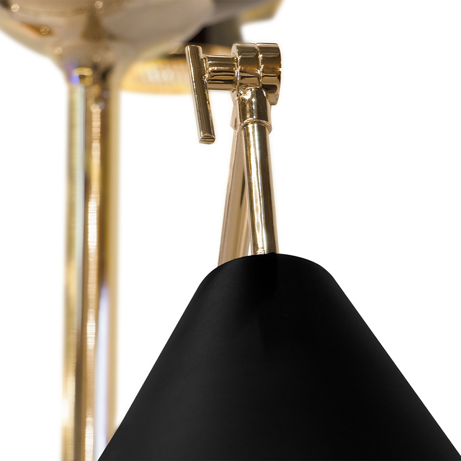 Torchiere is probably one of the most functional lamps of DelightFULL. Ideal for your mid-century modern office and reading corner, this floor light will add elegance to every single space. With Torchiere, your lighting options are truly limitless. This ultimate lighting trend is great for uplighting, downlighting and reading lighting. A reading lamp with a lovely black finish that brings two great and functional designs together: torchiere and a flexible two floor lamp.
