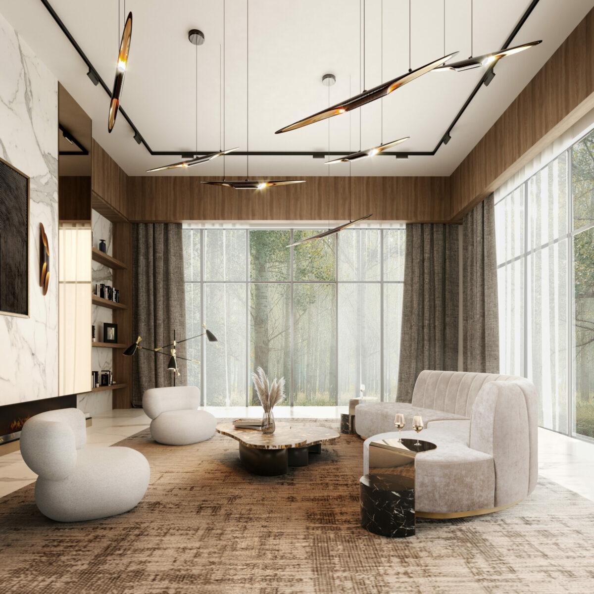 LUXURIOUS FOREST HOUSE DESIGN IN ITALY