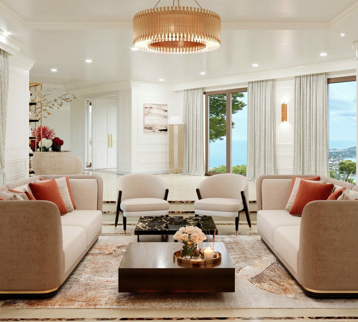 SOOTHING LIVING ROOM DESIGN