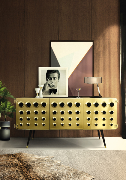 CONTEMPORARY LIVING ROOMS: GOLDEN SIDEBOARD