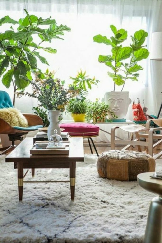 INSPIRING LIVING ROOM IDEAS WITH PLANTS