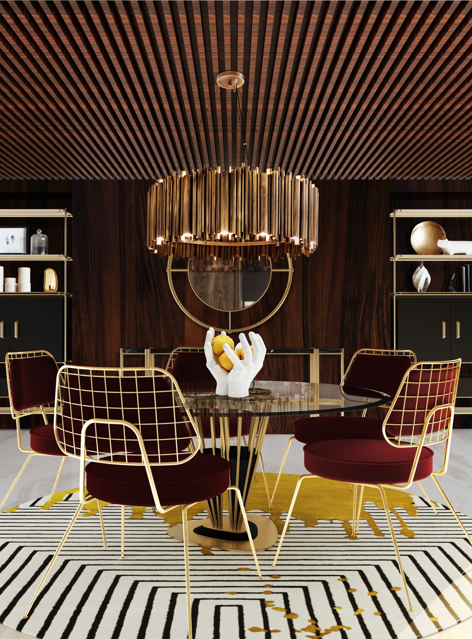Trend Alert Midcentury Red Dining Room