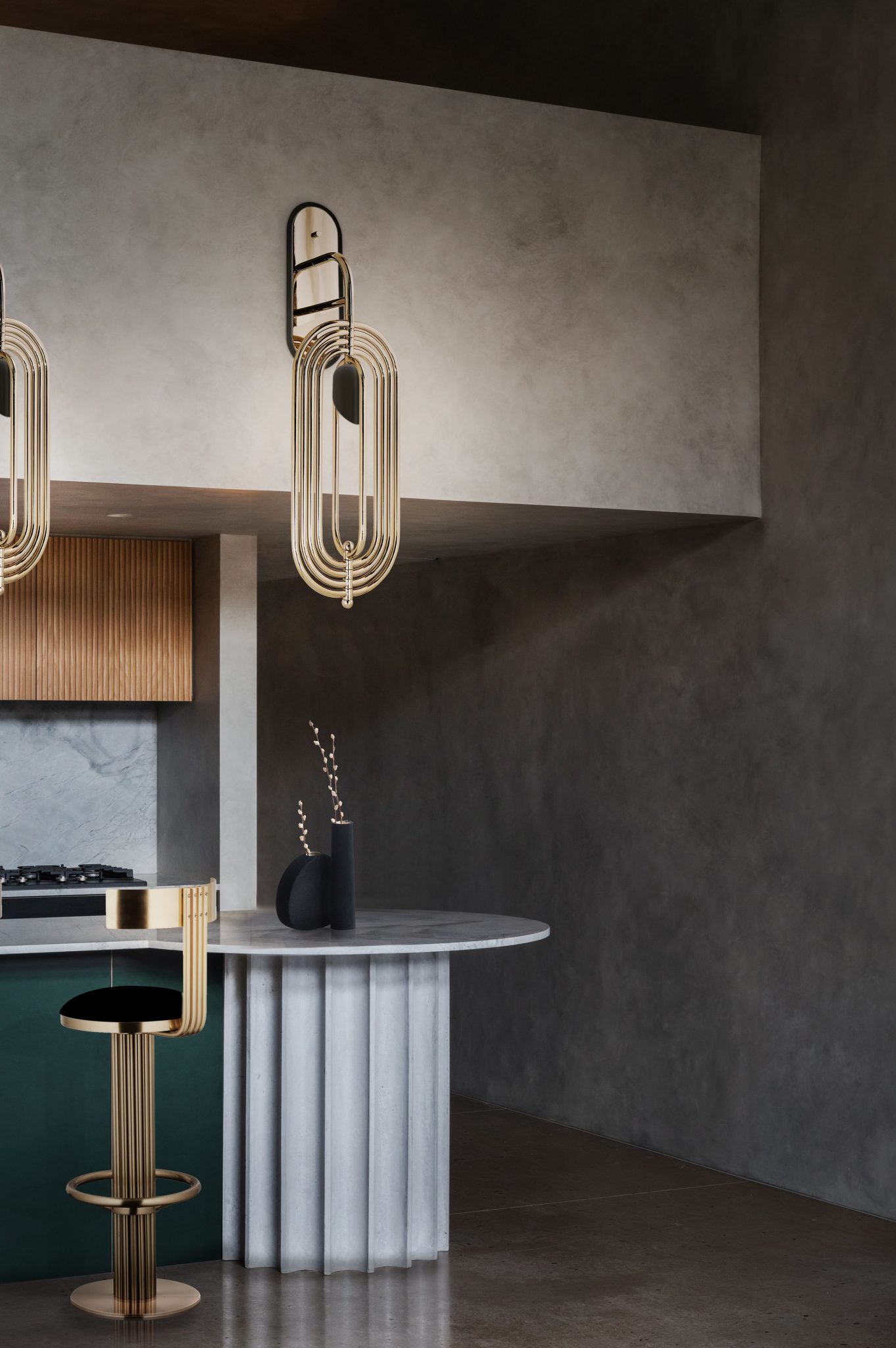 Mid-Centuary bar lighting