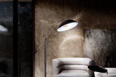 WELL-LIT LIVING ROOM CORNER AT NIGHT