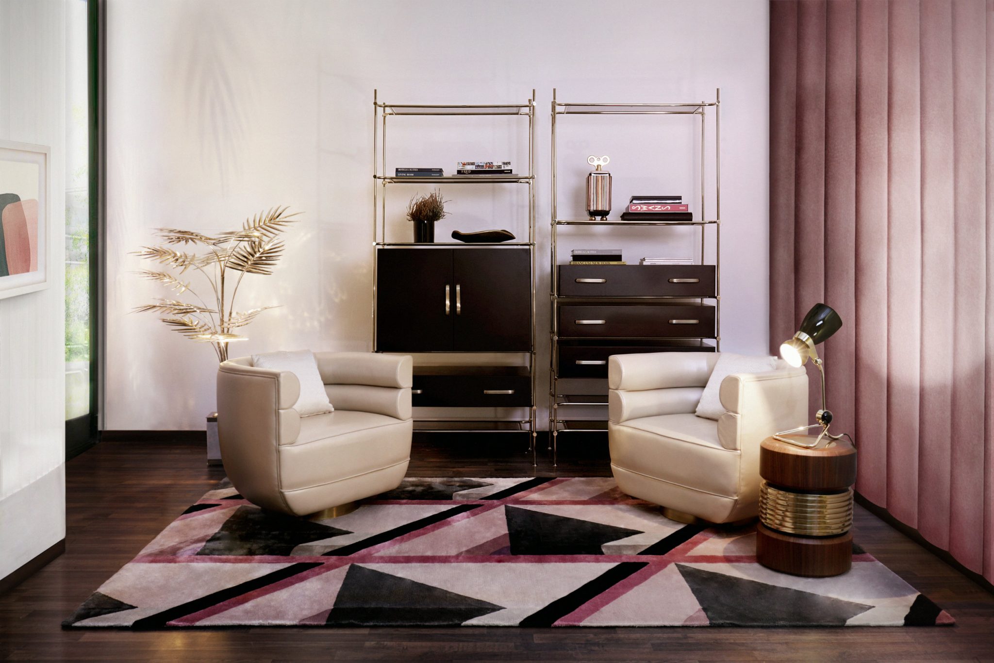 LIVING ROOM WITH A MID-CENTURY MODERN TWIST