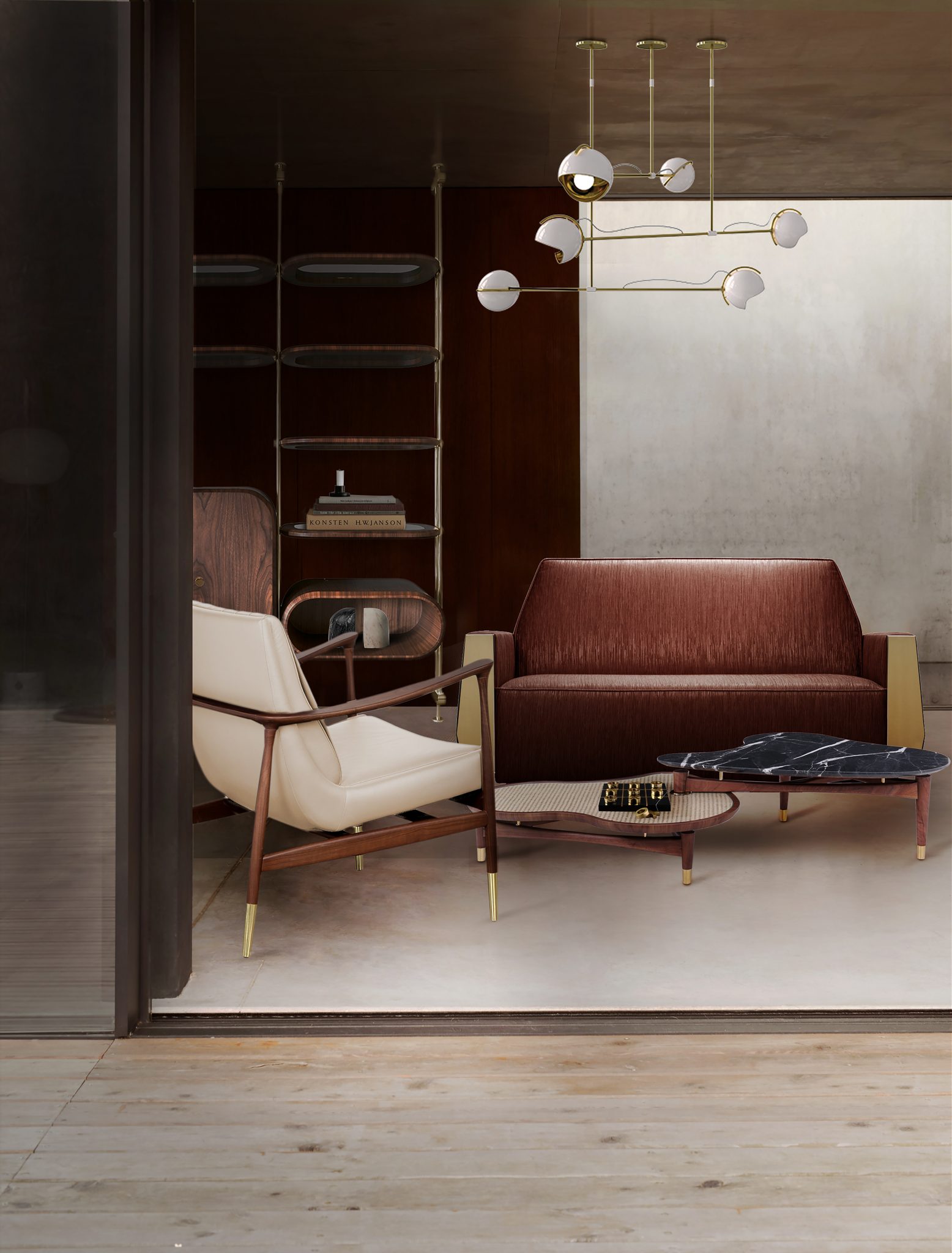 MIDCENTURY LIVING ROOM LIGHTING