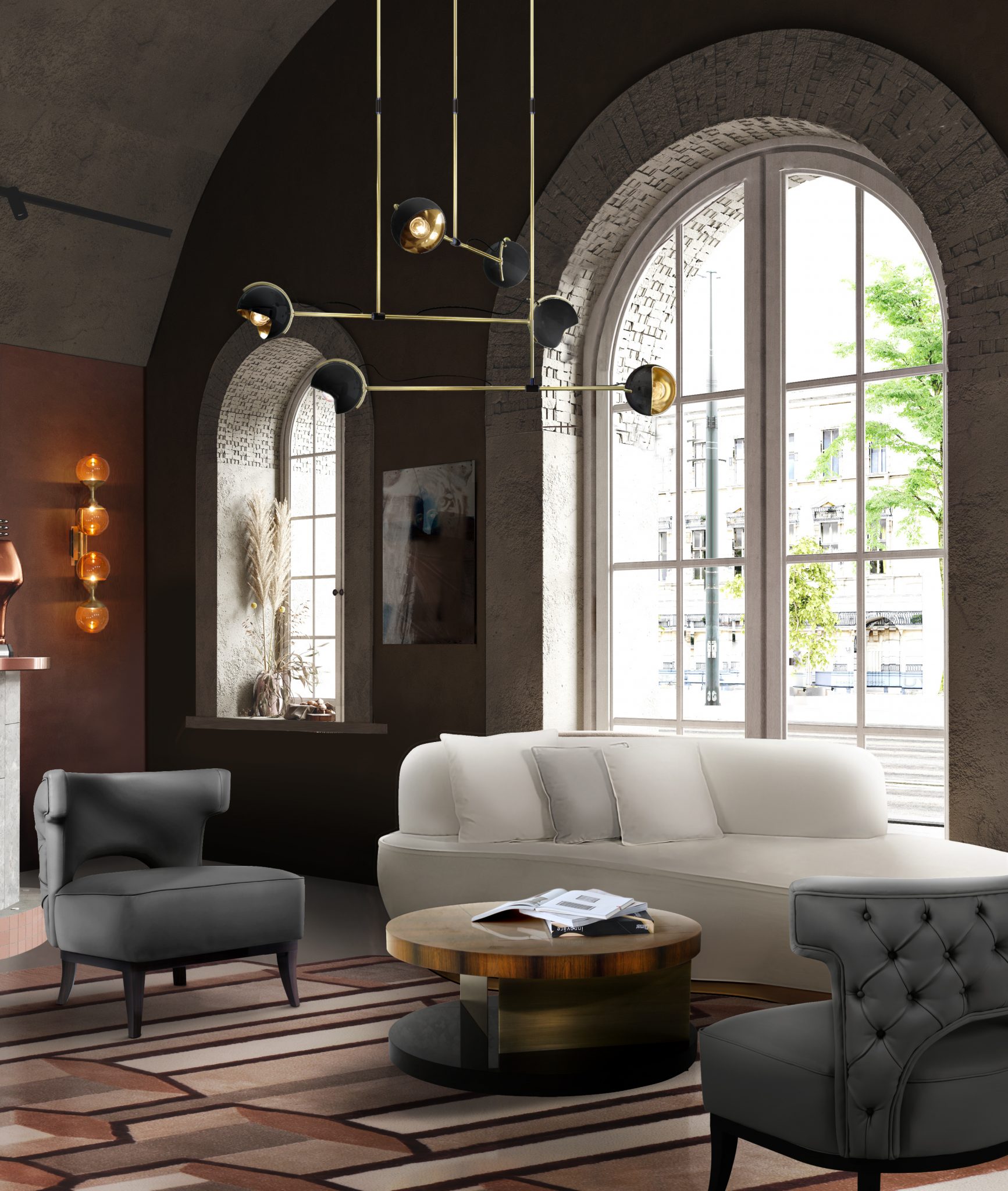 SOPHISTICATED MID-CENTURY MODERN LIVING ROOM