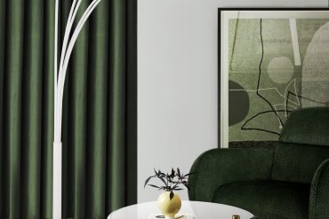 STYLISH LIVING ROOM IN GREEN