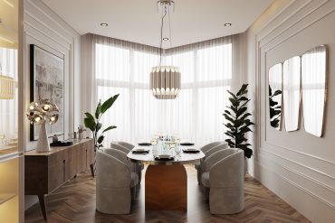 SOPHISTICATED DINING ROOM DESIGN IN NYC APARTMENT