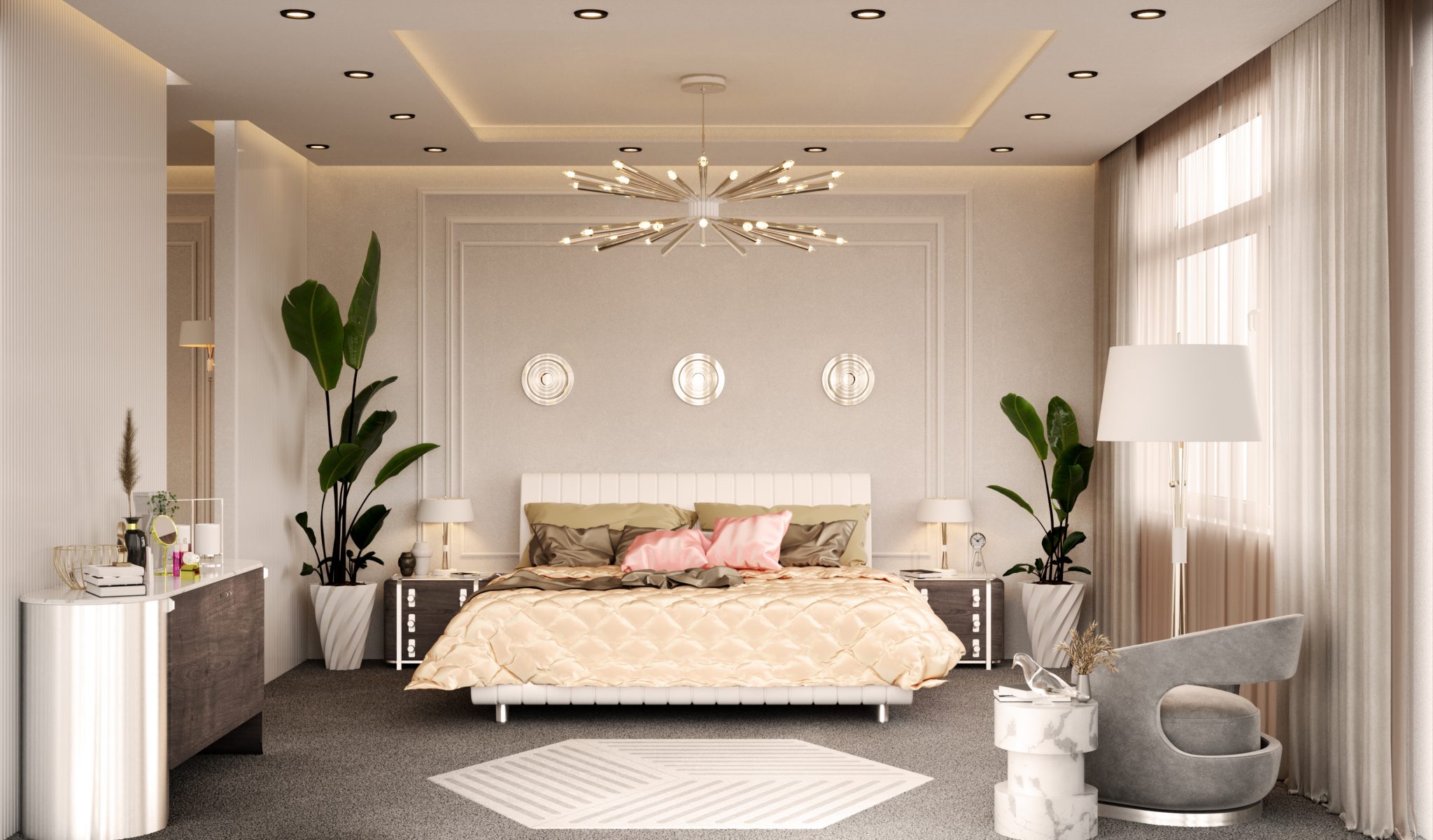 MODERN BEDROOM IN AN APARTMENT IN NEW YORK